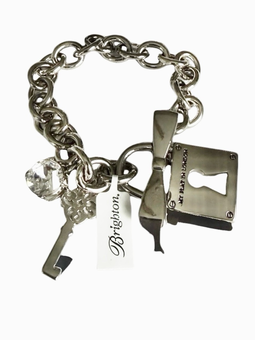 Brighton RARE RARE RARE “My Flat In London" Love Locks Toggle Charm Bracelet NWT